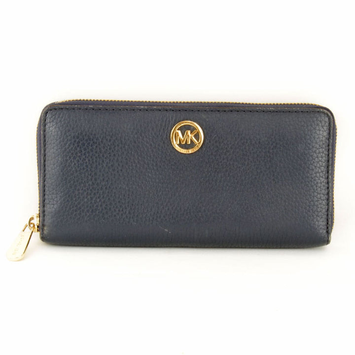 『USED』 
Michael Kors マイケルコース 
 長財布 
レザー ダークネイビー