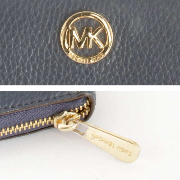 『USED』 
Michael Kors マイケルコース 
 長財布 
レザー ダークネイビー