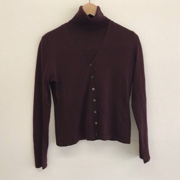 『USED』 
RALPH LAUREN ラルフローレン 
 カーディガン・トップスセットアップ アンサンブル 
コットン/カシミヤ  ダークブラウン系