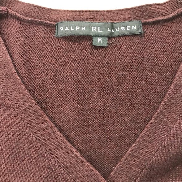 『USED』 
RALPH LAUREN ラルフローレン 
 カーディガン・トップスセットアップ アンサンブル 
コットン/カシミヤ  ダークブラウン系