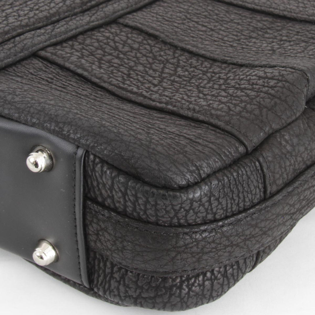 美品『USED』 
Shark Skin シャークスキン 
 2Way ショルダーバッグ 
レザー ブラック