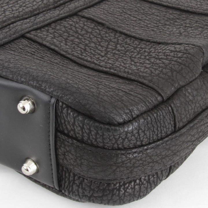 美品『USED』 
Shark Skin シャークスキン 
 2Way ショルダーバッグ 
レザー ブラック