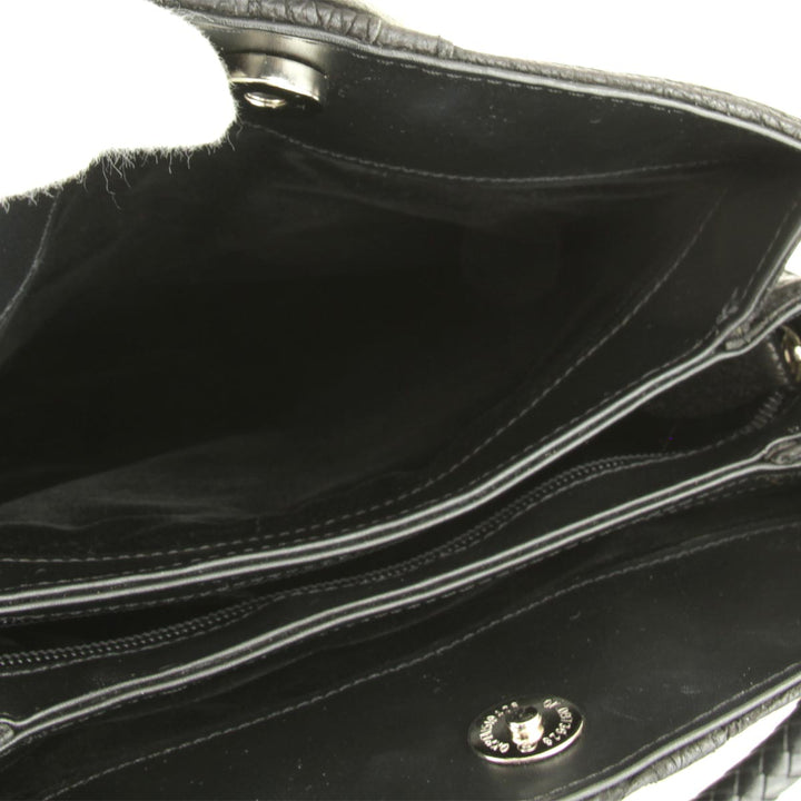 美品『USED』 
Shark Skin シャークスキン 
 2Way ショルダーバッグ 
レザー ブラック