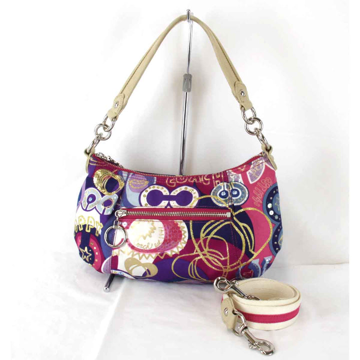『USED』 
COACH コーチ 
 ポップカラーコレクション 2WAY 17916 ショルダーバッグ 
キャンバス マルチカラー