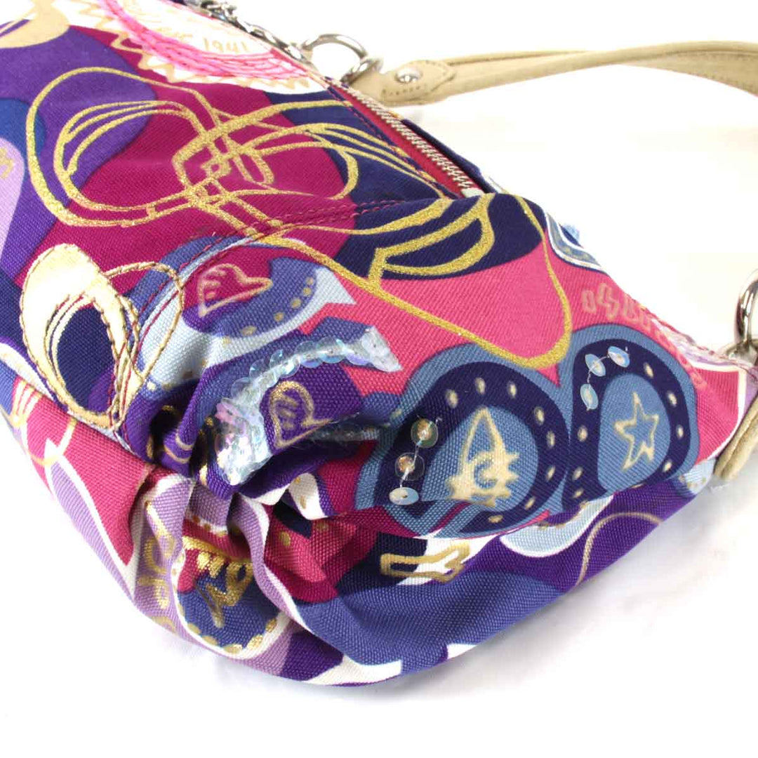 『USED』 
COACH コーチ 
 ポップカラーコレクション 2WAY 17916 ショルダーバッグ 
キャンバス マルチカラー