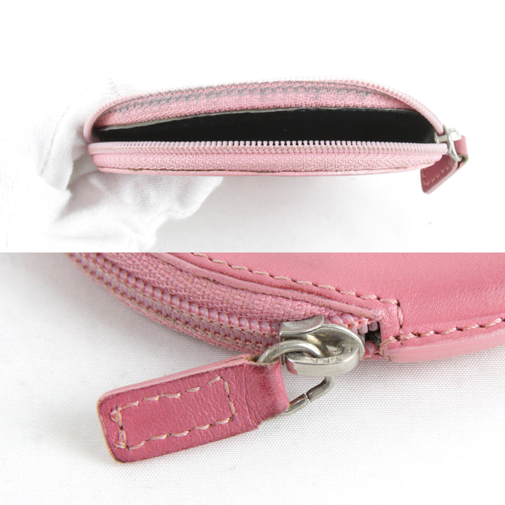 『USED』 
COACH コーチ 
 コインケース 
レザー ピンク