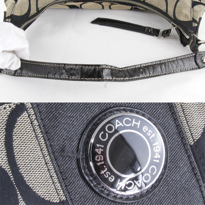 『USED』 
COACH コーチ 
 F19281 ショルダーバッグ 
キャンバス ブラック