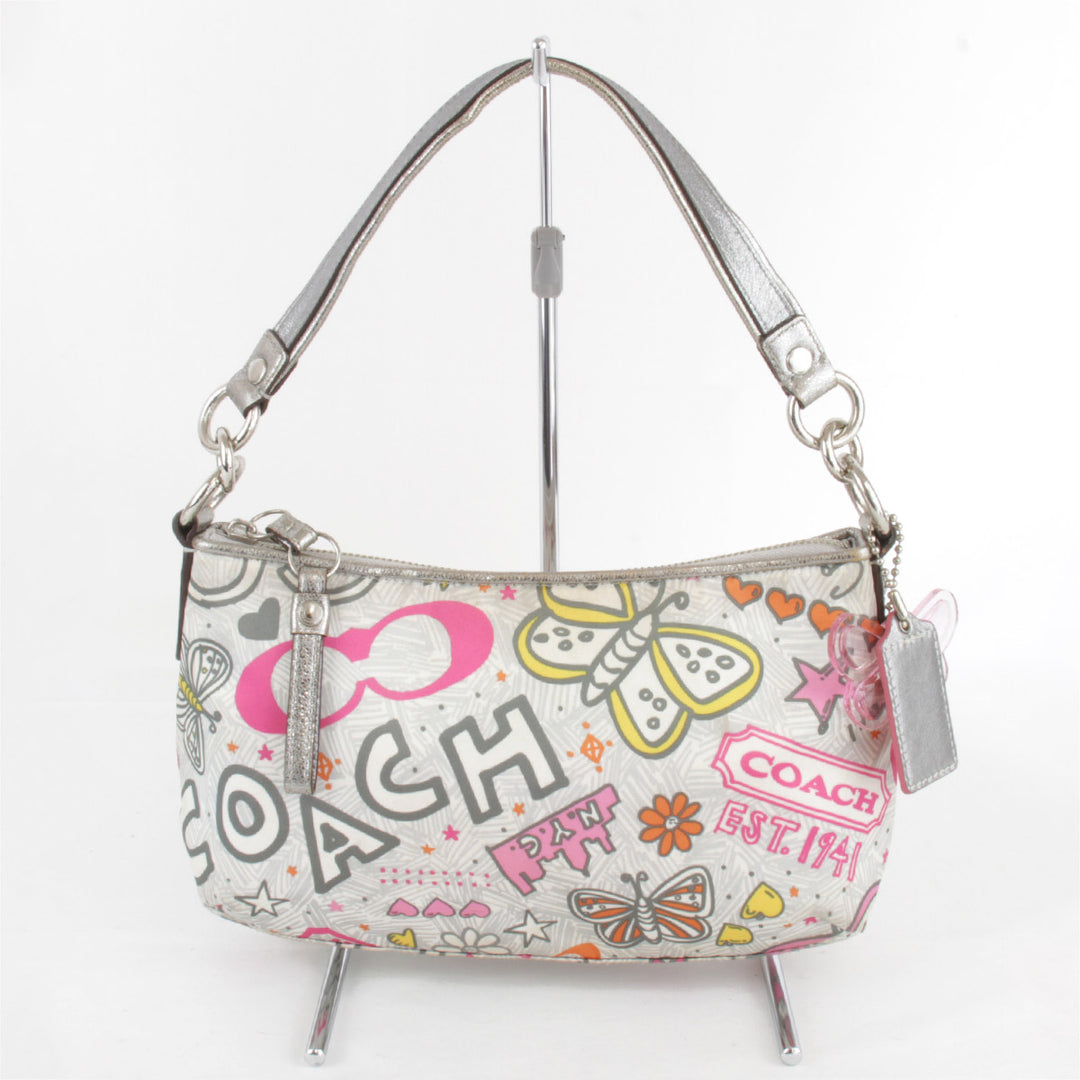 『USED』 
COACH コーチ 
 バンダナグラフィティデミ クロスボディ F15713 ショルダーバッグ 
ナイロン マルチカラー