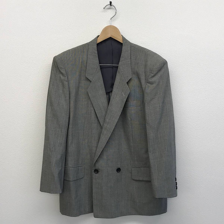 『USED』 
COMME des GARCONS HOMME コムデギャルソンオム 
 1989年製 ダブルテーラードジャケット HS-11003S テーラードジャケット 
毛100％/キュプラ100％ グレー