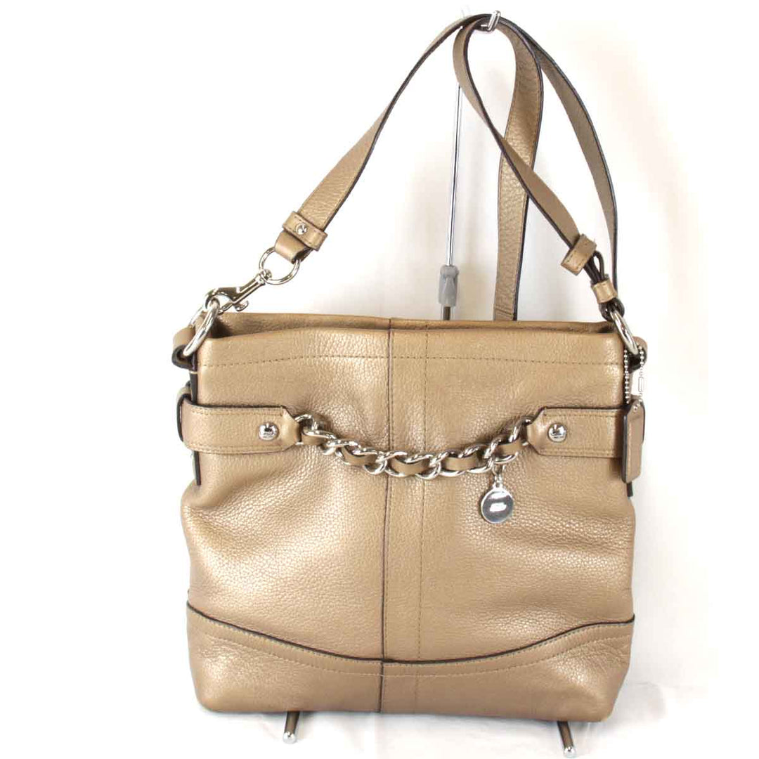 『USED』 
COACH コーチ 
 F18863 ショルダーバッグ 
レザー ブラウン