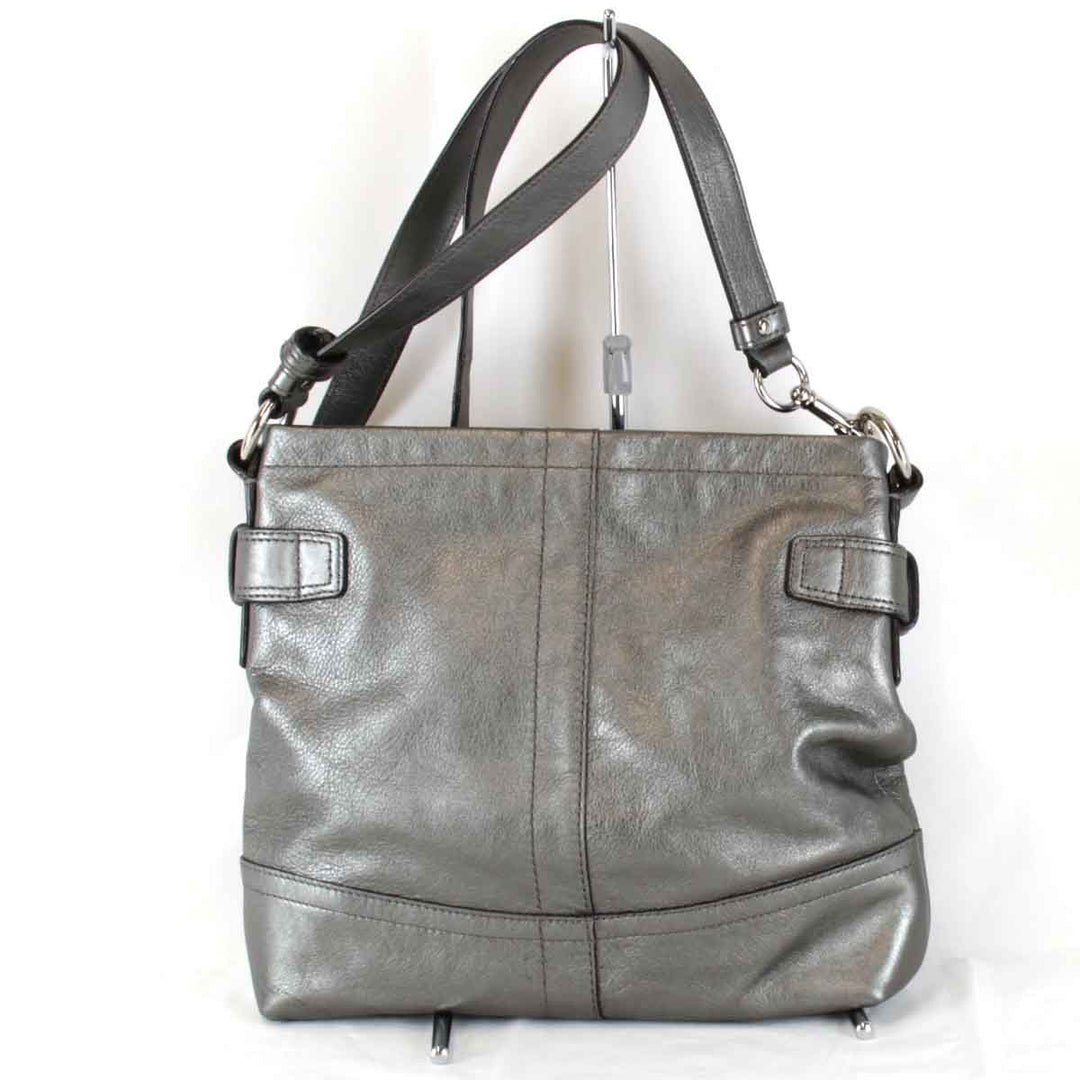 『USED』 
COACH コーチ 
 F18863 ショルダーバッグ 
レザー グレー
