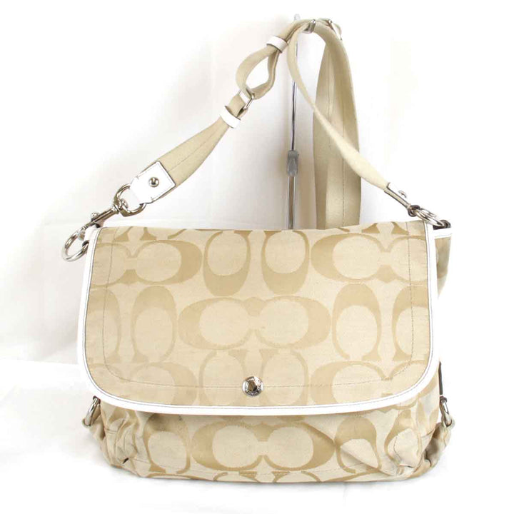 『USED』 
COACH コーチ 
 デイジー シグネチャー C1282-F16557 ショルダーバッグ 
キャンバス ブラウン