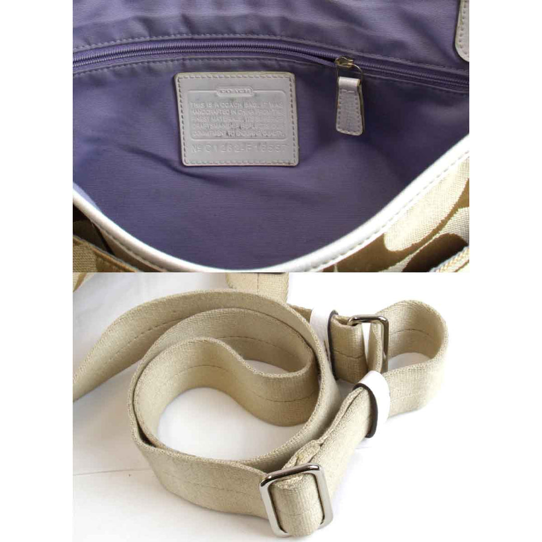 『USED』 
COACH コーチ 
 デイジー シグネチャー C1282-F16557 ショルダーバッグ 
キャンバス ブラウン