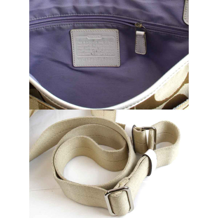 『USED』 
COACH コーチ 
 デイジー シグネチャー C1282-F16557 ショルダーバッグ 
キャンバス ブラウン