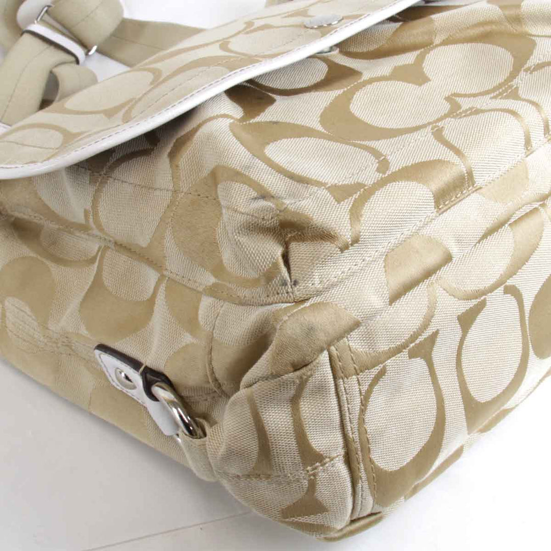 『USED』 
COACH コーチ 
 デイジー シグネチャー C1282-F16557 ショルダーバッグ 
キャンバス ブラウン
