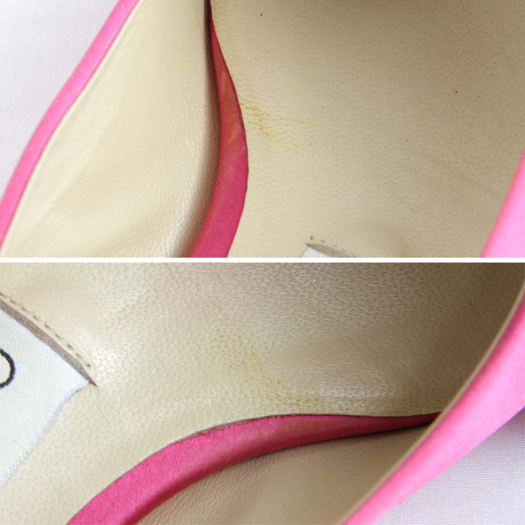 『USED』 
JIMMY CHOO ジミーチュウ 
 パンプス 
サテン ピンク
