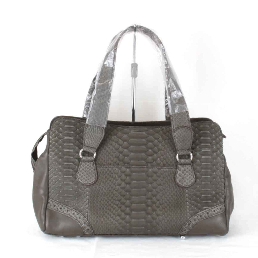美品『USED』 
 
 ハンドバッグ 
パイソン グレー