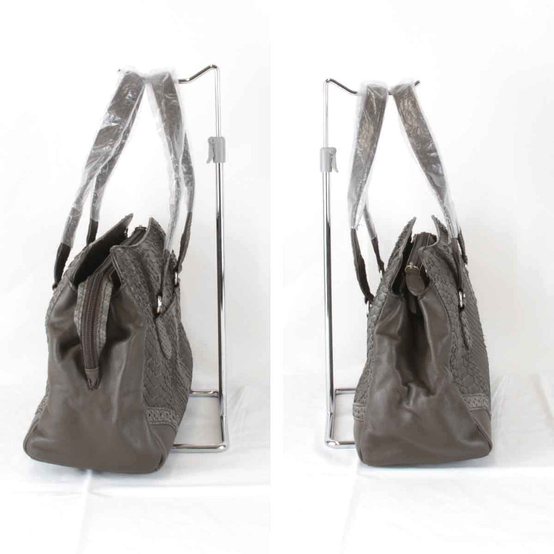 美品『USED』 
 
 ハンドバッグ 
パイソン グレー