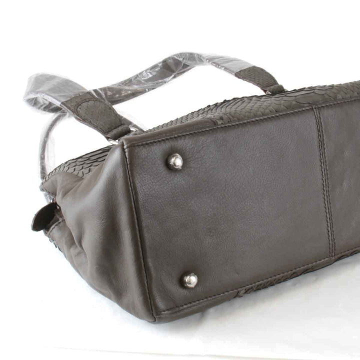 美品『USED』 
 
 ハンドバッグ 
パイソン グレー