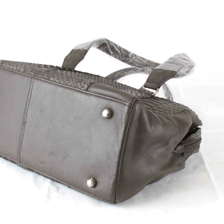 美品『USED』 
 
 ハンドバッグ 
パイソン グレー