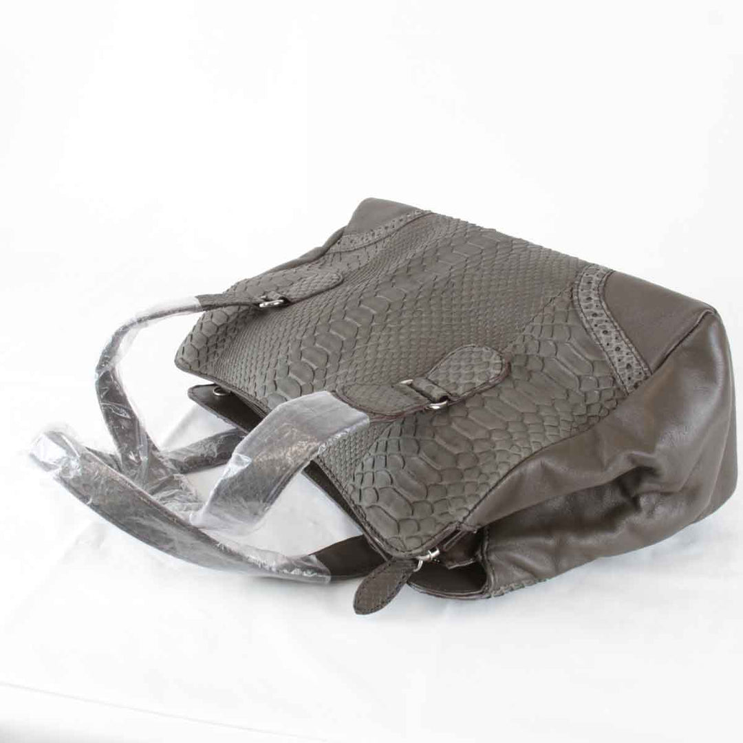 美品『USED』 
 
 ハンドバッグ 
パイソン グレー