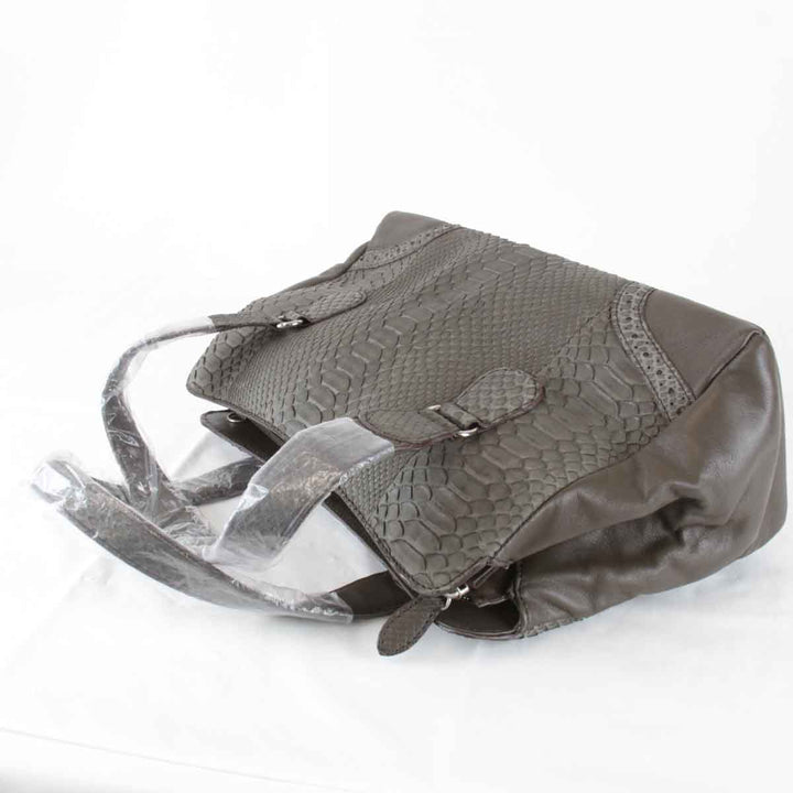 美品『USED』 
 
 ハンドバッグ 
パイソン グレー