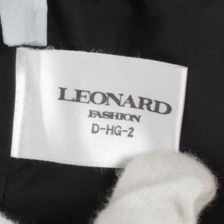 良品『USED』 
LEONARD レオナール 
 水玉×花柄 スカート 
コットン /キュプラ ブラック