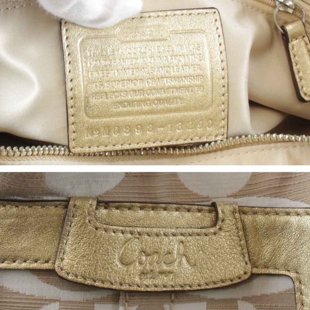 良品『USED』 
COACH コーチ 
 シグネチャー M0893-13290 ハンドバッグ 
キャンバス ベージュ