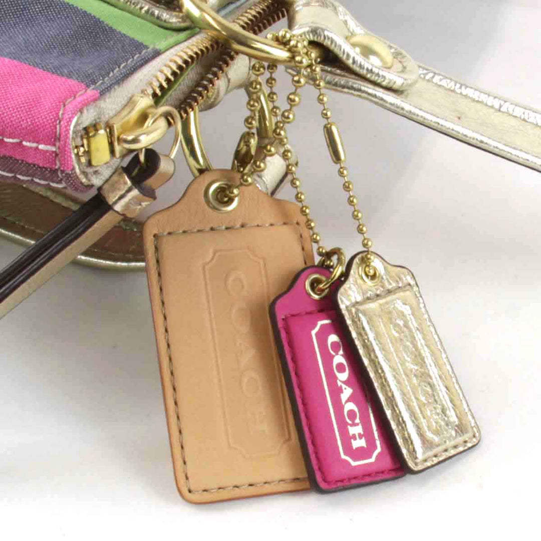 美品『USED』 
COACH コーチ 
 ストライプ K1182-19021 トートバッグ 
キャンバス マルチカラー
