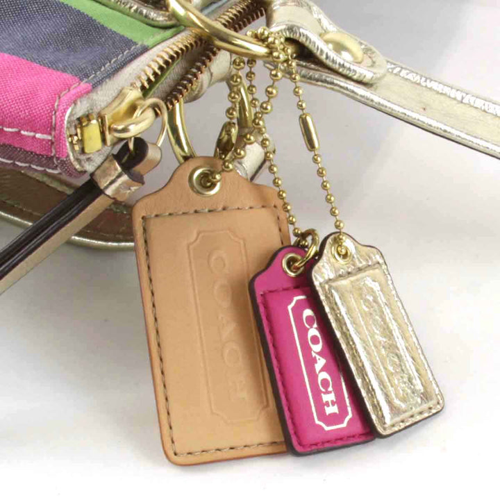 美品『USED』 
COACH コーチ 
 ストライプ K1182-19021 トートバッグ 
キャンバス マルチカラー