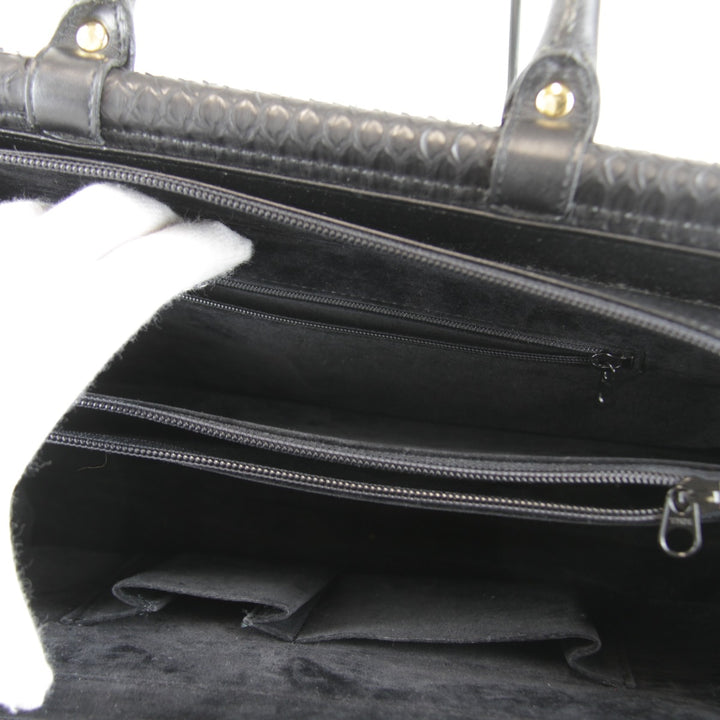 良品『USED』 
 
 ハンドバッグ 
パイソン ブラック
