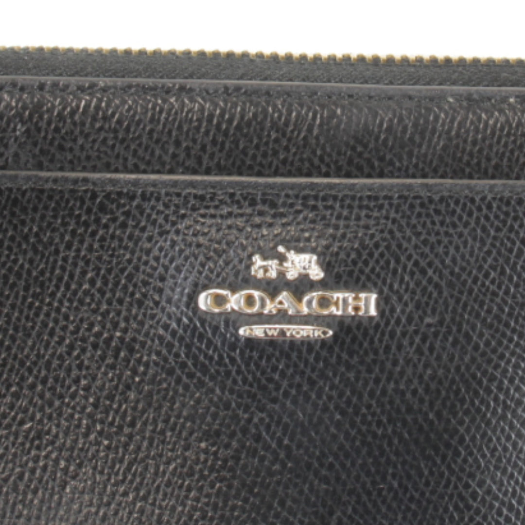 『USED』 
COACH コーチ 
 ラウンドファスナー F52648 長財布 
レザー ブラック