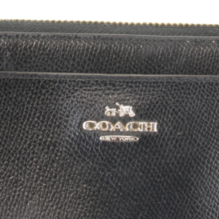 『USED』 
COACH コーチ 
 ラウンドファスナー F52648 長財布 
レザー ブラック