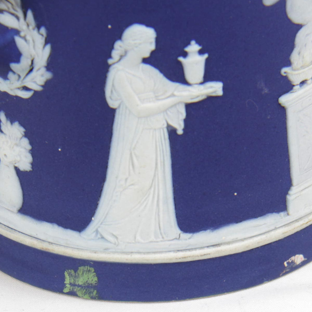 『USED』 
Wedgwood ウェッジウッド 
 ジャスパー アンティーク ジャグ（蓋なし） 食器 
 ブルー