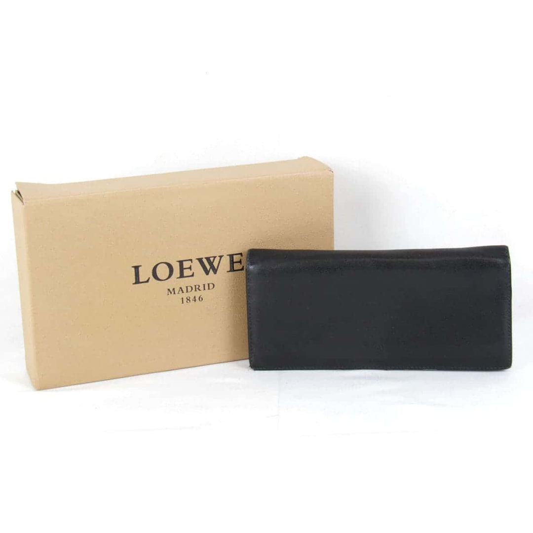 『USED』 
LOEWE ロエベ 
 長財布 
レザー ブラック