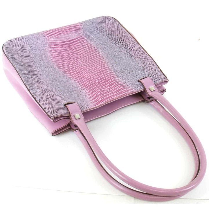 『USED』 
Salvatore Ferragamo フェラガモ 
 AU21-1237 ハンドバッグ 
レザー パープル  型押しパイソン