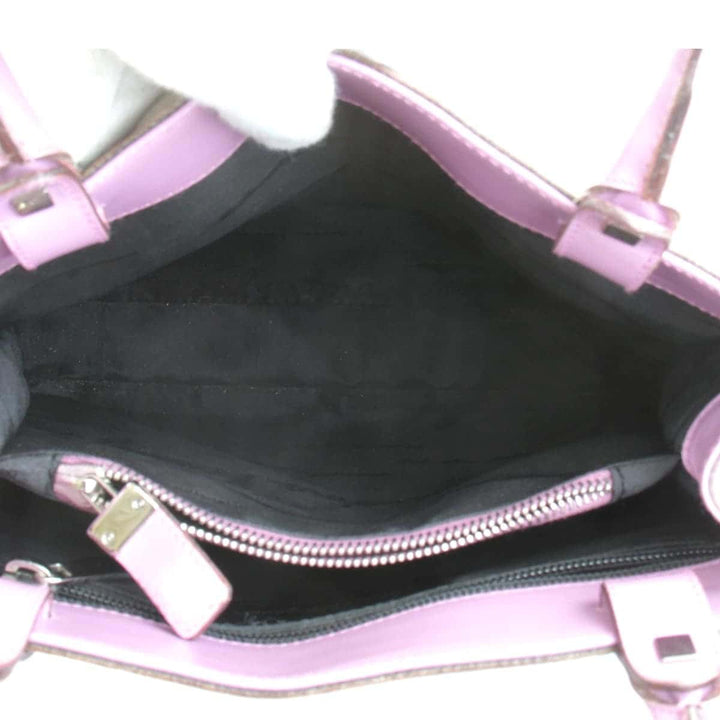 『USED』 
Salvatore Ferragamo フェラガモ 
 AU21-1237 ハンドバッグ 
レザー パープル  型押しパイソン