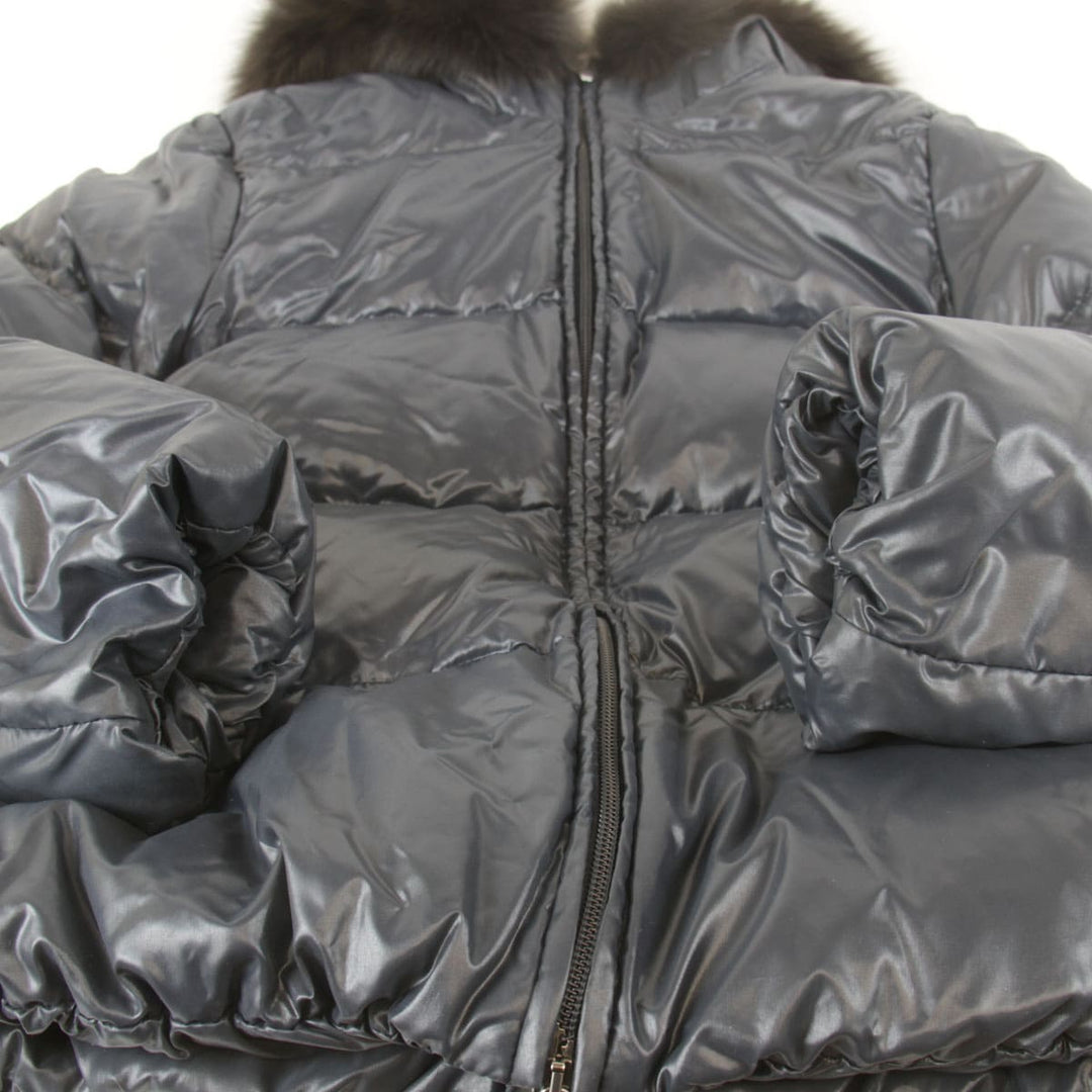 美品『USED』 
DUVETICA デュベティカ 
 ダウンジャケット 
フォックス/ナイロン /ダウン/フェザー ネイビー