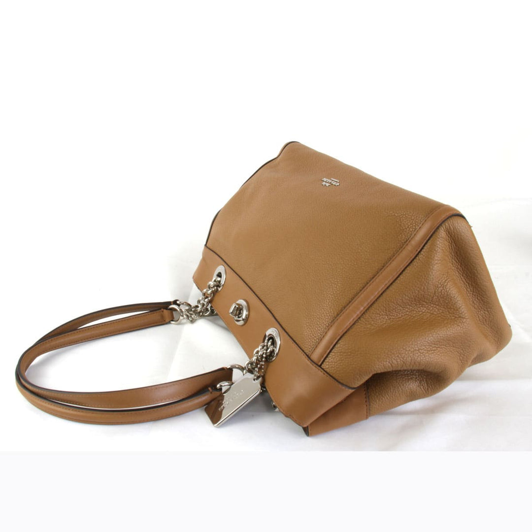 美品『USED』 
COACH コーチ 
 チェーントート 87239 トートバッグ 
レザー キャメル