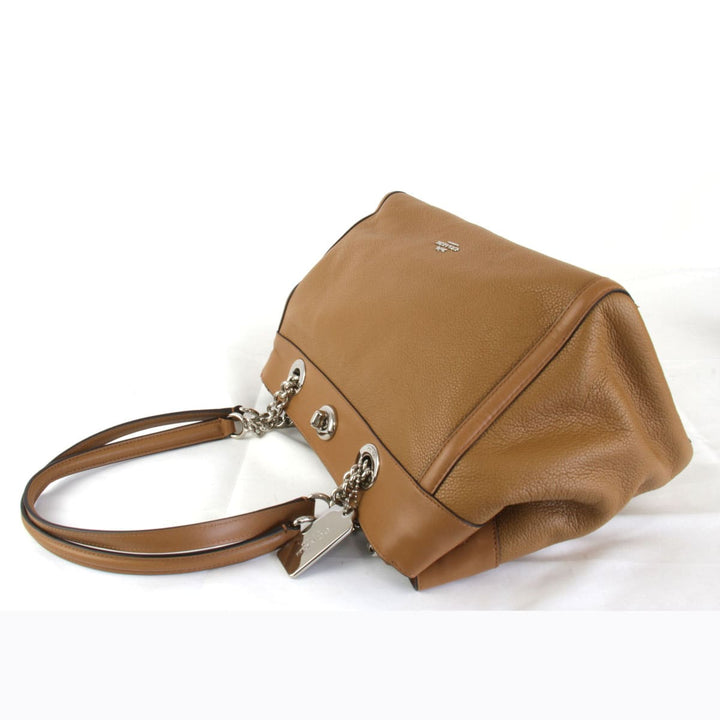 美品『USED』 
COACH コーチ 
 チェーントート 87239 トートバッグ 
レザー キャメル