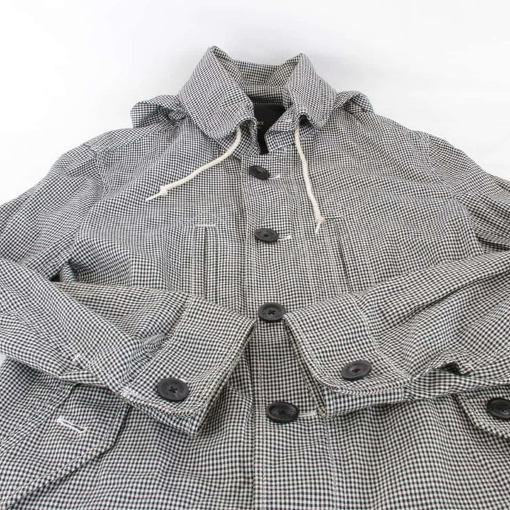 『USED』 
BURBERRY BLACK LABEL バーバリーブラックレーベル 
 チェック柄ジャケット マウンテンパーカー 
コットン グレー
