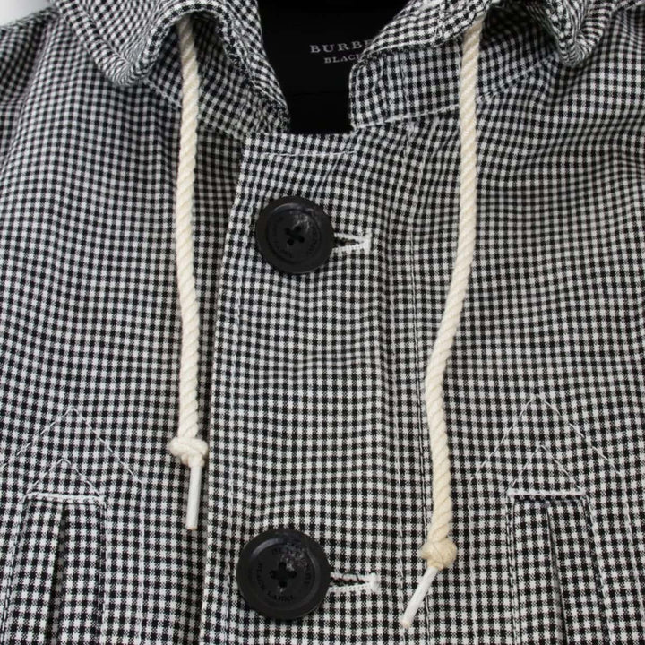 『USED』 
BURBERRY BLACK LABEL バーバリーブラックレーベル 
 チェック柄ジャケット マウンテンパーカー 
コットン グレー