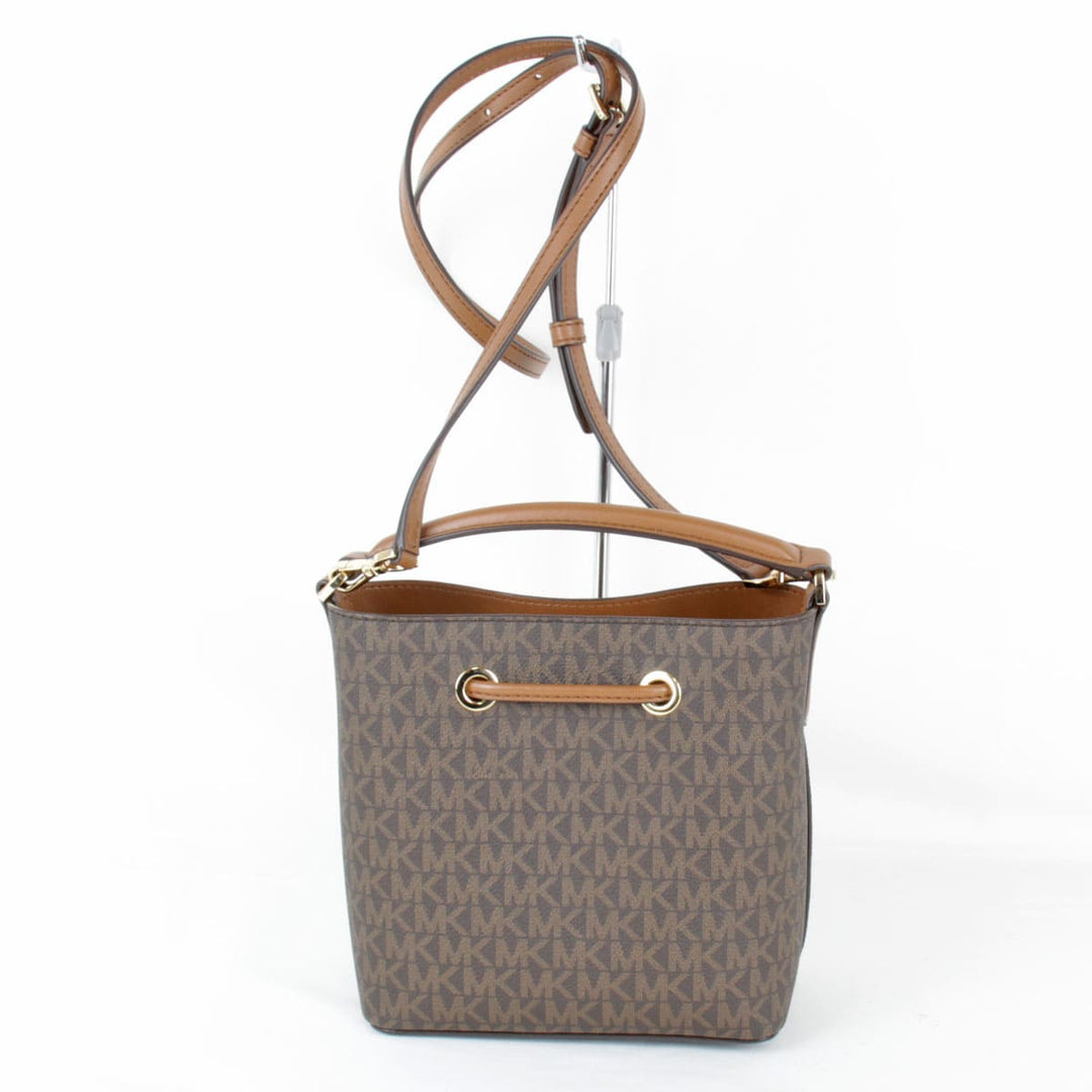 美品『USED』 
Michael Kors マイケルコース 
 スモールバケット ショルダーバッグ 
PVC ブラウン
