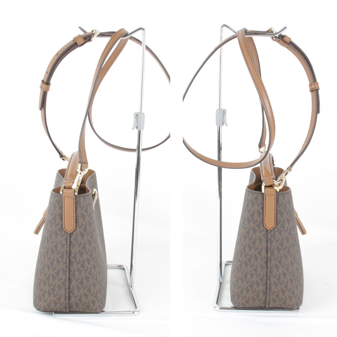 美品『USED』 
Michael Kors マイケルコース 
 スモールバケット ショルダーバッグ 
PVC ブラウン