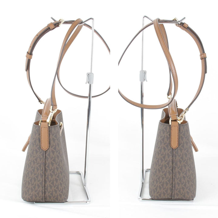 美品『USED』 
Michael Kors マイケルコース 
 スモールバケット ショルダーバッグ 
PVC ブラウン