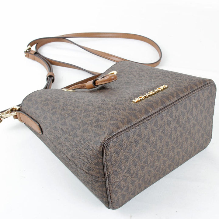 美品『USED』 
Michael Kors マイケルコース 
 スモールバケット ショルダーバッグ 
PVC ブラウン