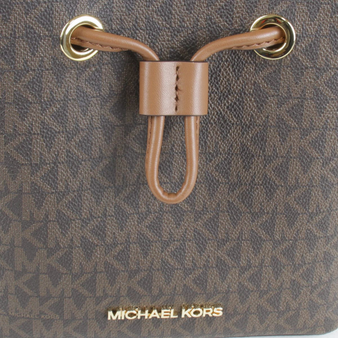 美品『USED』 
Michael Kors マイケルコース 
 スモールバケット ショルダーバッグ 
PVC ブラウン