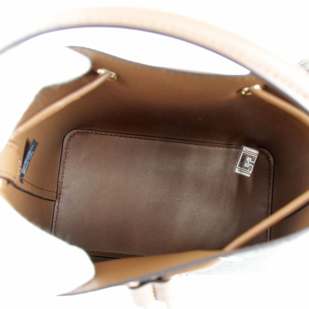 美品『USED』 
Michael Kors マイケルコース 
 スモールバケット ショルダーバッグ 
PVC ブラウン