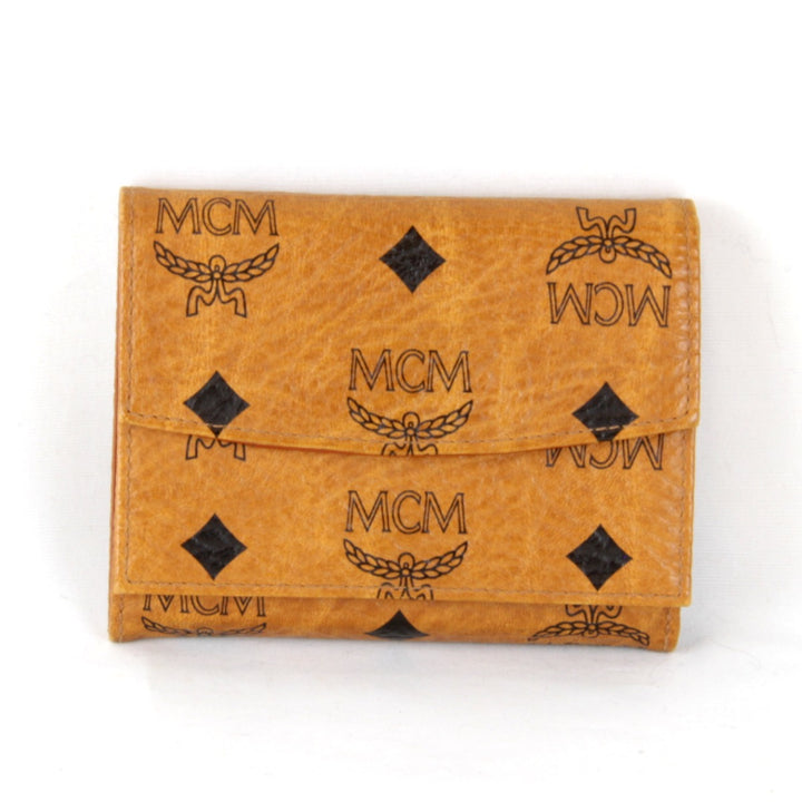 美品『USED』 
MCM エム・シー・エム 
 三つ折り財布 
レザー ブラウン