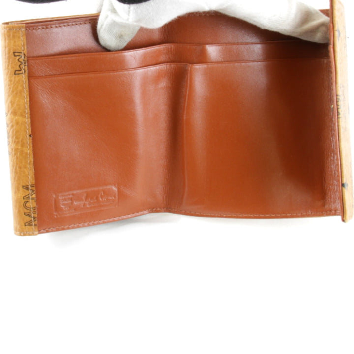 美品『USED』 
MCM エム・シー・エム 
 三つ折り財布 
レザー ブラウン